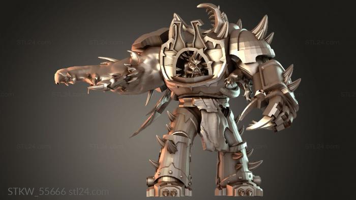 Military figurines (Mutilators Angery wrathful, STKW_55666) 3D models for cnc