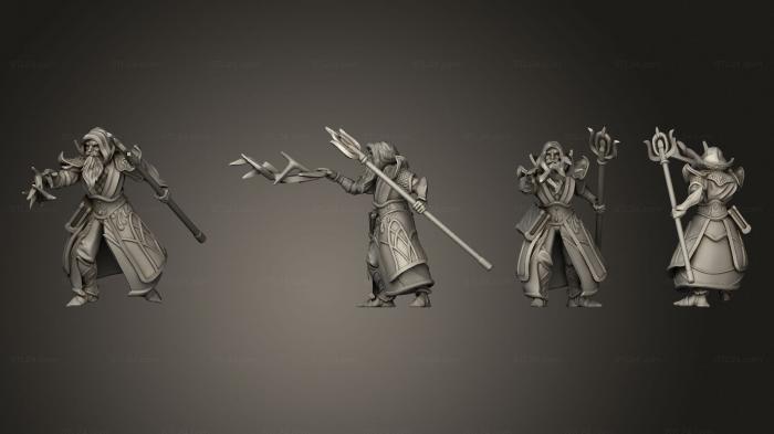 Military figurines (Dwarf HE Male Mage p 2, STKW_5570) 3D models for cnc