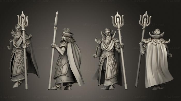 Military figurines (Dwarf HE Male Mage v 1, STKW_5571) 3D models for cnc