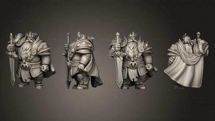Military figurines (Dwarf King Pose 1, STKW_5581) 3D models for cnc