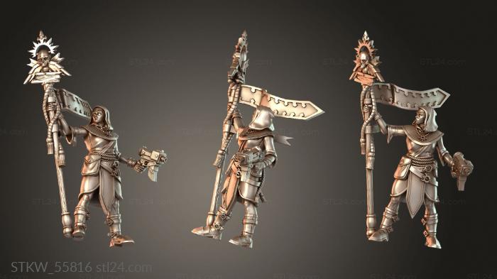 Military figurines (Novices Banner, STKW_55816) 3D models for cnc