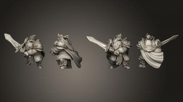 Military figurines (Dwarf King Pose 3, STKW_5583) 3D models for cnc