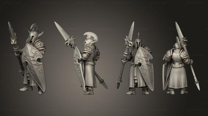 Military figurines (Dwarf Lancer 1, STKW_5584) 3D models for cnc