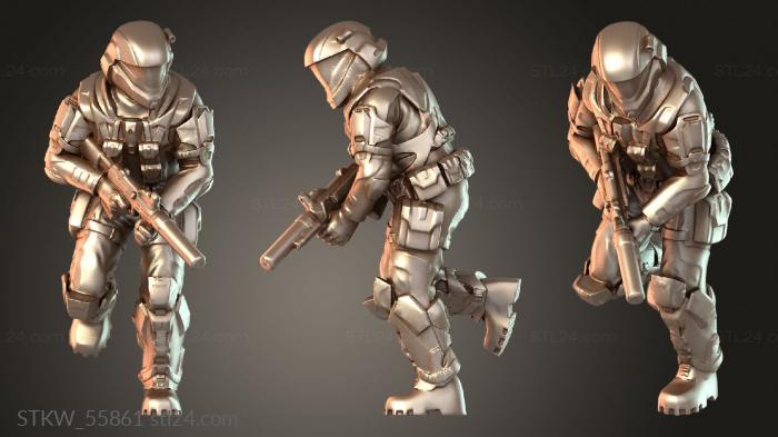 Military figurines (ODST tactical, STKW_55861) 3D models for cnc