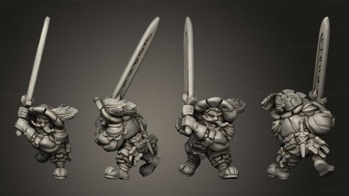 Military figurines (Dwarf Landsknecht, STKW_5589) 3D models for cnc