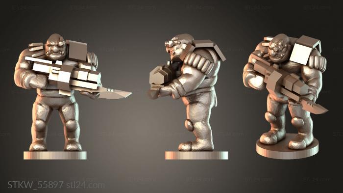 Military figurines (Ogryn brutal, STKW_55897) 3D models for cnc