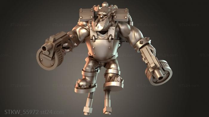 Military figurines (ORK STORMBOY relentless, STKW_55972) 3D models for cnc