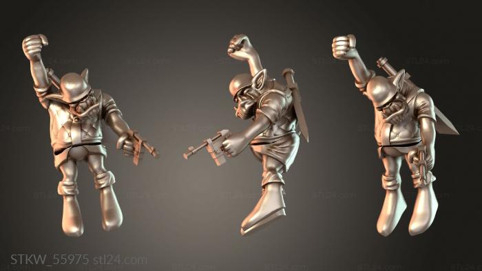 Military figurines (Ork Stormboyz balloon boy, STKW_55975) 3D models for cnc