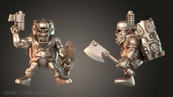 Military figurines (Ork Stormboyz stormboy, STKW_55980) 3D models for cnc