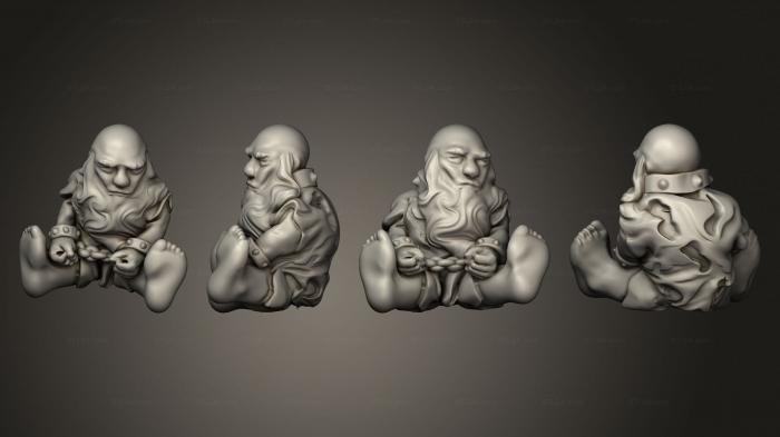 Military figurines (Dwarf Male Slave Exhausted, STKW_5601) 3D models for cnc