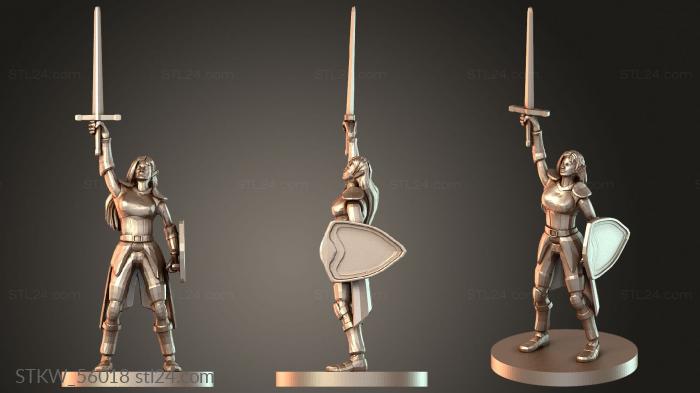 Paladin Female Elf Paladin Cleric with Sword