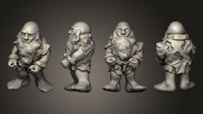 Military figurines (Dwarf Male Slave Standing, STKW_5602) 3D models for cnc