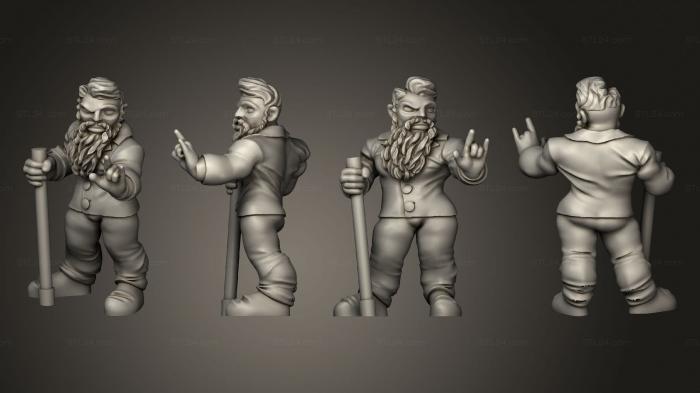 Military figurines (Dwarf Male Snazzy Mage, STKW_5603) 3D models for cnc