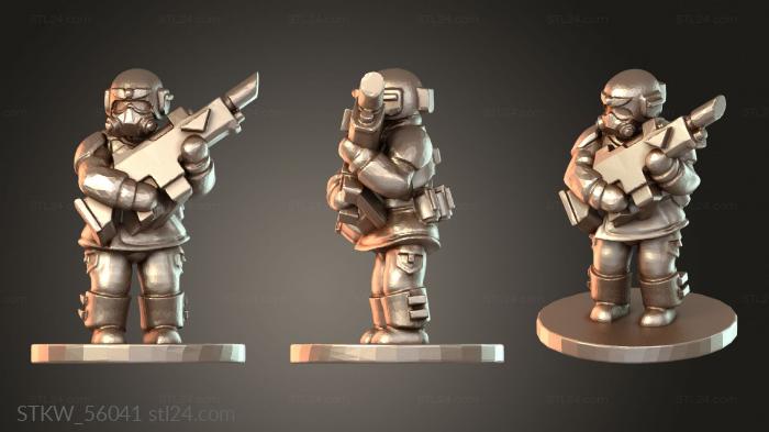 Military figurines (Parading colorful, STKW_56041) 3D models for cnc