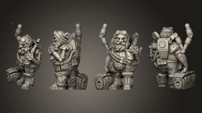Military figurines (Dwarf Mechanic Based, STKW_5606) 3D models for cnc