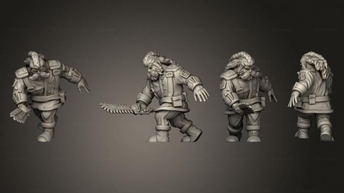 Military figurines (Dwarf melee ist v 1, STKW_5607) 3D models for cnc