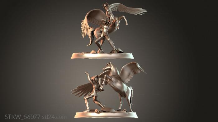 Military figurines (Pegasus Ryu Sainy Seiya seiyaconanimal, STKW_56077) 3D models for cnc