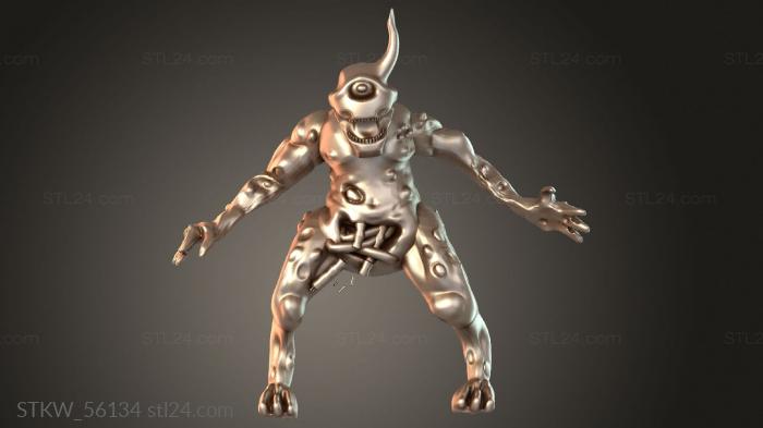 Military figurines (Plaguebearer foul, STKW_56134) 3D models for cnc