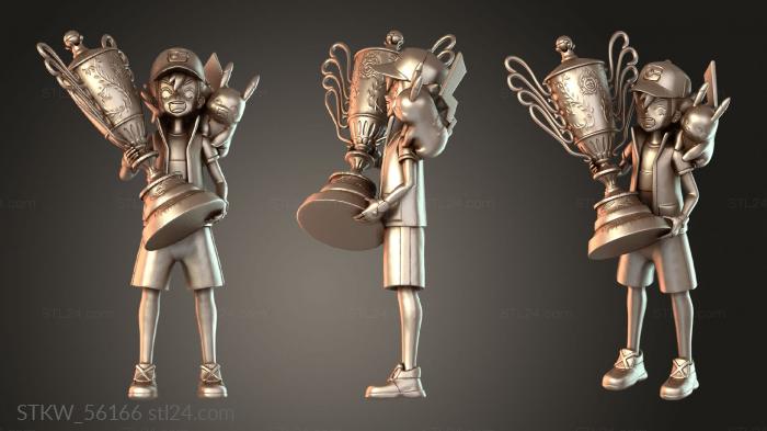 Pokemon Ash Ketchum Champion Trophy Trainer alola