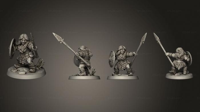 Military figurines (Dwarf Mountaineer 07, STKW_5618) 3D models for cnc