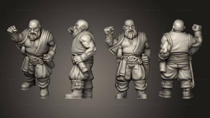 Military figurines (Dwarf pirate 3, STKW_5622) 3D models for cnc