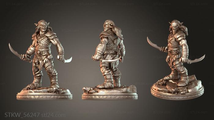 Military figurines (Primal Dragonblade shadowed, STKW_56247) 3D models for cnc