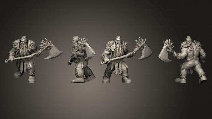 Military figurines (Dwarf Raider Axe, STKW_5631) 3D models for cnc