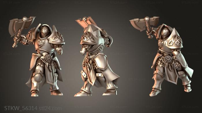 Military figurines (Punisher Axe and Hammer Helmet, STKW_56314) 3D models for cnc