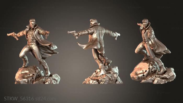 Military figurines (Punisher Mc Punish Face fierce, STKW_56316) 3D models for cnc