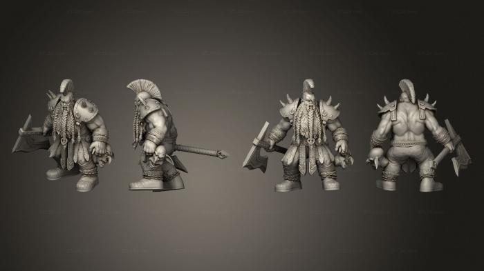 Military figurines (Dwarf Raider Warchief, STKW_5633) 3D models for cnc