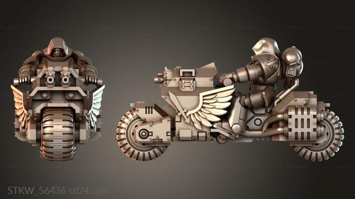 Ravenwing Outrider Black Crowwingriders lifted bike DARK ANGELS