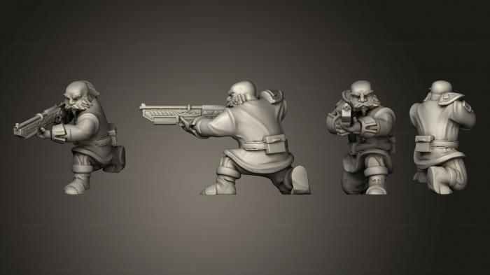 Military figurines (Dwarf rifleman formation v 1, STKW_5644) 3D models for cnc