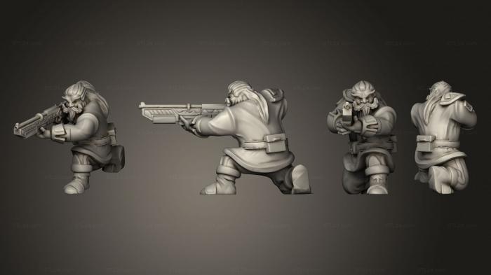 Military figurines (Dwarf rifleman formation v 3, STKW_5646) 3D models for cnc