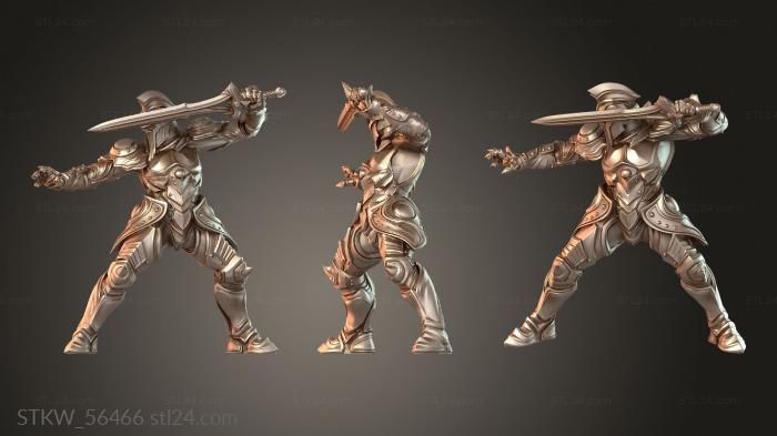 Military figurines (Red Thrall Assasin standing vigilant, STKW_56466) 3D models for cnc