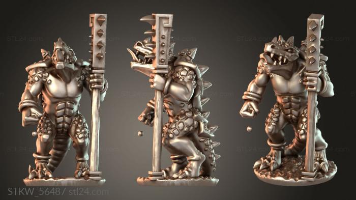 Military figurines (Reptilian hulk monstrous, STKW_56487) 3D models for cnc