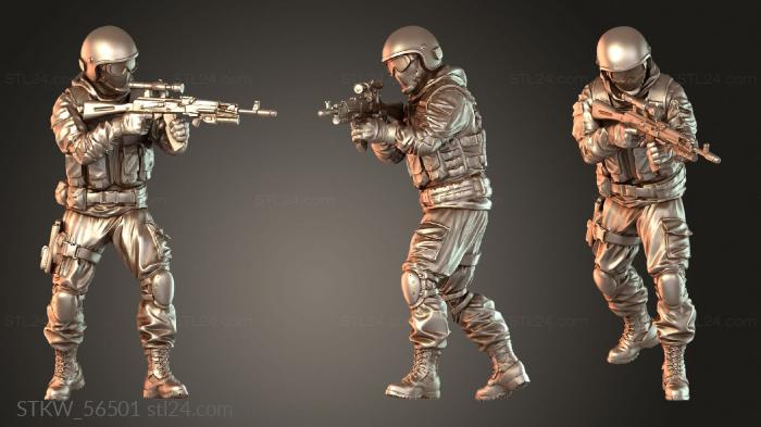 Military figurines (Rogue fighter, STKW_56501) 3D models for cnc