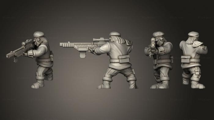 Military figurines (Dwarf rifleman v 2, STKW_5651) 3D models for cnc