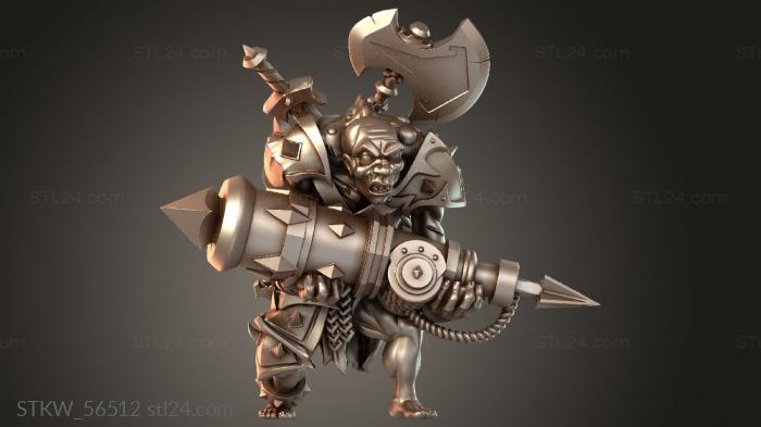 Military figurines (Riders Doom Hellbound Acolytes A, STKW_56512) 3D models for cnc