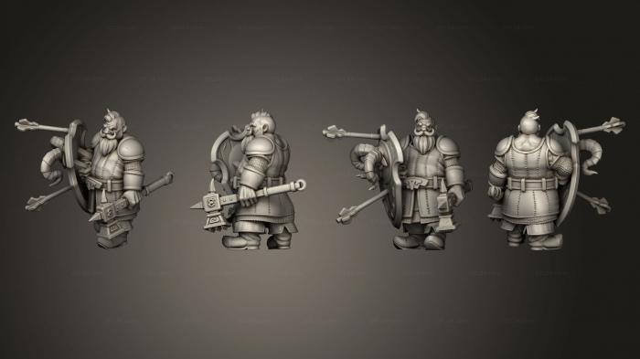 Military figurines (Dwarf Shield and Arrow 01, STKW_5657) 3D models for cnc