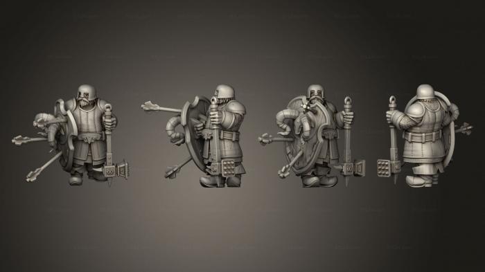 Military figurines (Dwarf Shield and Arrow 05, STKW_5660) 3D models for cnc