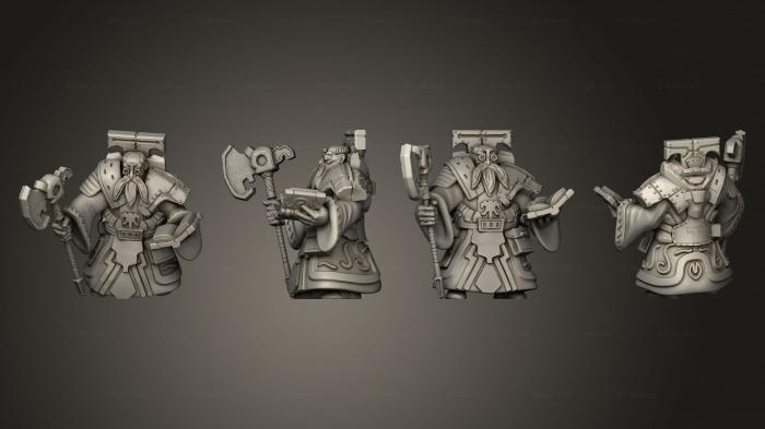 Military figurines (Dwarf theratorian cleric v 1, STKW_5669) 3D models for cnc