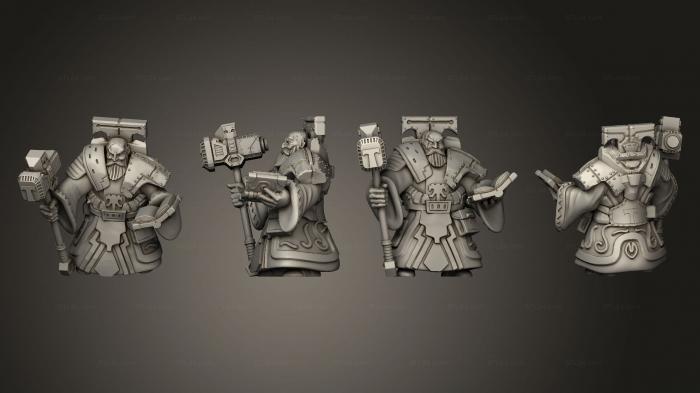 Military figurines (Dwarf theratorian cleric v 3, STKW_5671) 3D models for cnc