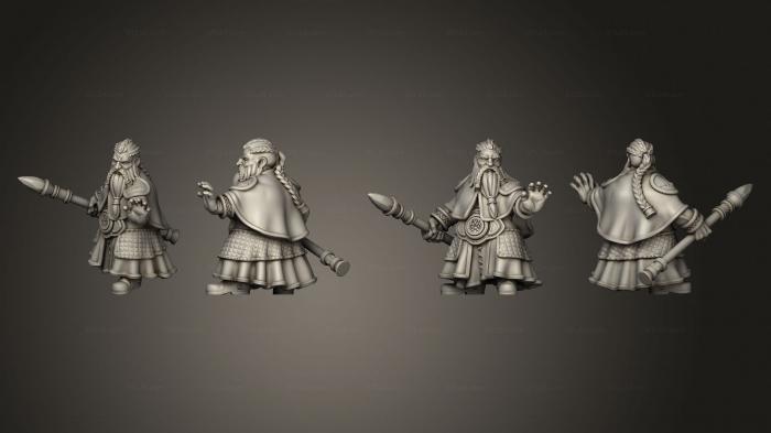 Military figurines (Dwarf War Wizard 02, STKW_5674) 3D models for cnc