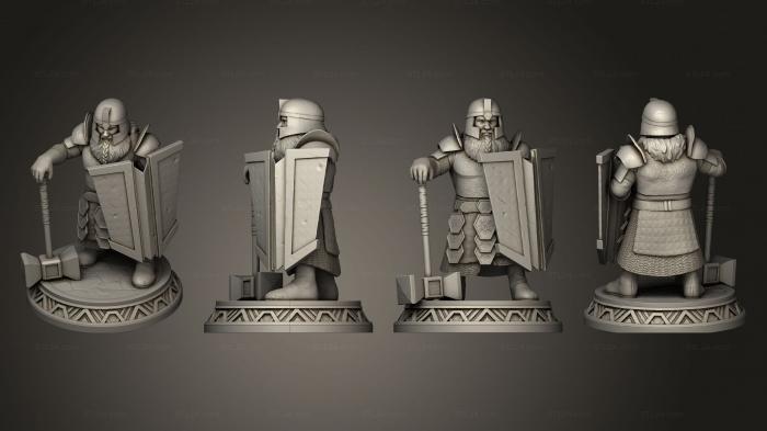 Military figurines (Dwarf Warrior, STKW_5679) 3D models for cnc