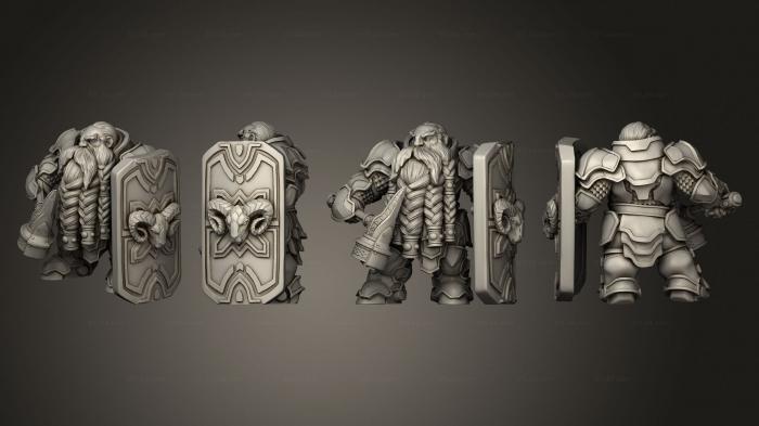 Military figurines (Dwarf White Beard, STKW_5680) 3D models for cnc