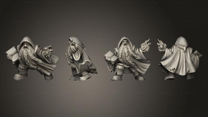 Military figurines (Dwarf Wizard, STKW_5681) 3D models for cnc