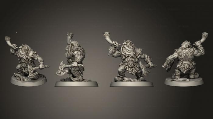 Military figurines (Dwarven Mountaineer A 001, STKW_5700) 3D models for cnc