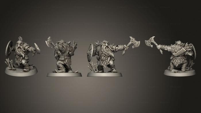 Military figurines (Dwarven Mountaineer C 002, STKW_5702) 3D models for cnc