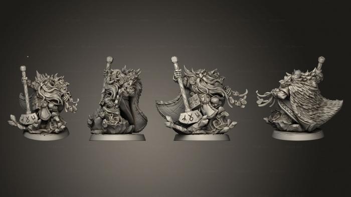 Military figurines (Dwarven Mountaineers Ulfgar Runekeeper, STKW_5704) 3D models for cnc