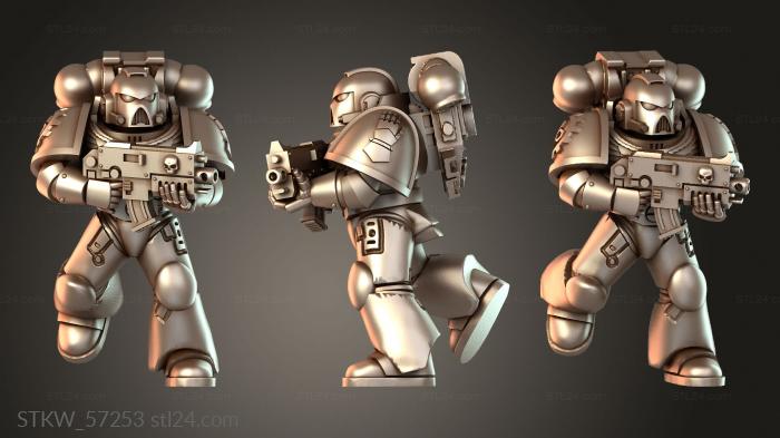 Space Warrior with Symbols armored